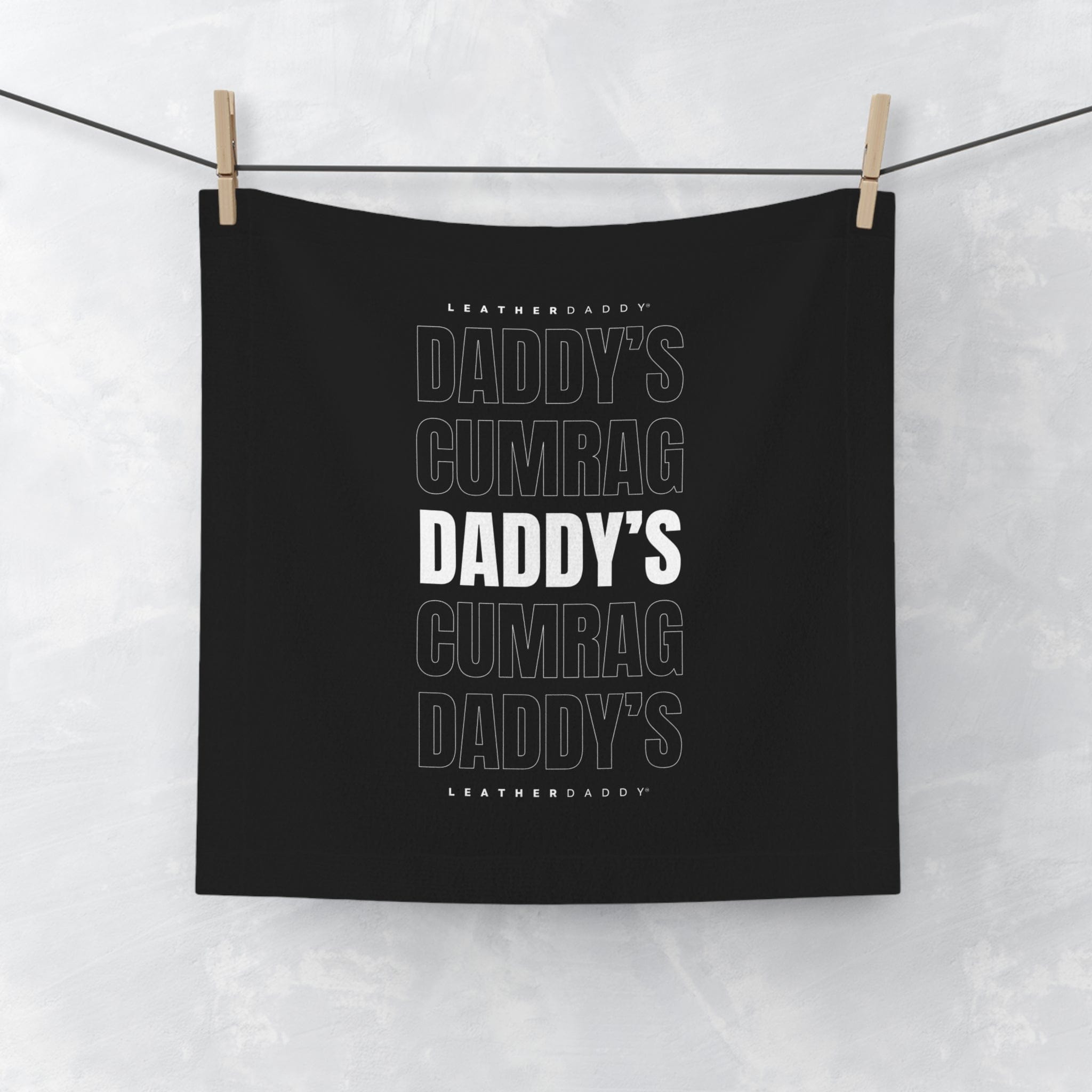 Home Decor 13" × 13" / White Daddy's C*mRag - NEW Design #4 LEATHERDADDY BATOR