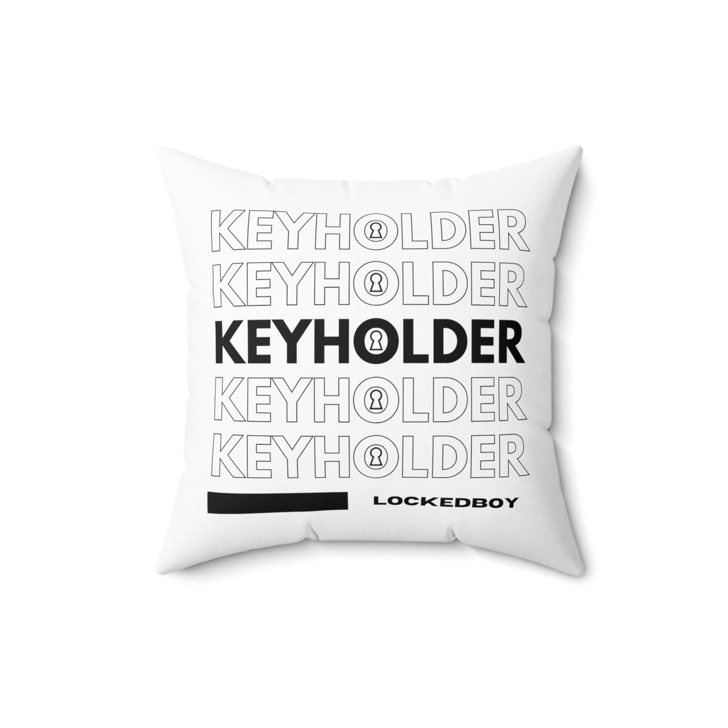 Home Decor 16" × 16" KeyHolder Bag Inspo Spun Polyester Square Pillow LEATHERDADDY BATOR