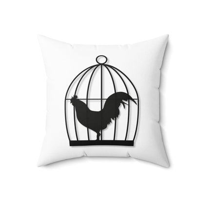 Home Decor 18" × 18" CockCage Spun Polyester Square Pillow LEATHERDADDY BATOR