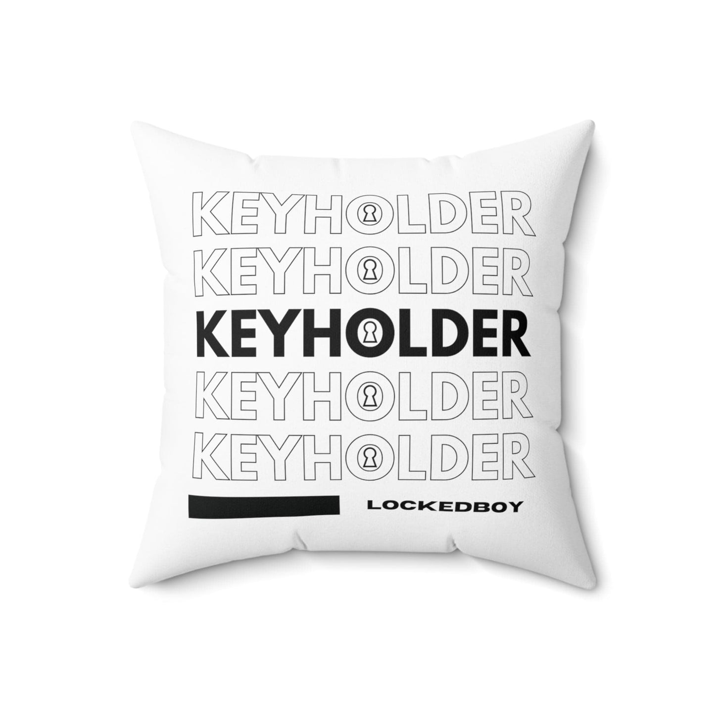 Home Decor 18" × 18" KeyHolder Bag Inspo Spun Polyester Square Pillow LEATHERDADDY BATOR