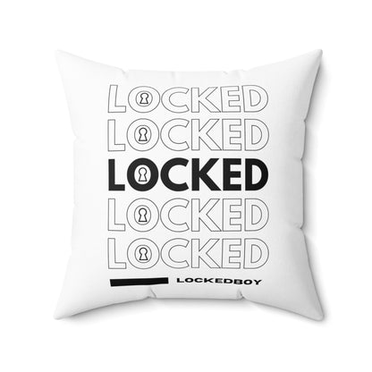 Home Decor 20" × 20" LockedBoy Bag Inspo Spun Polyester Square Pillow LEATHERDADDY BATOR