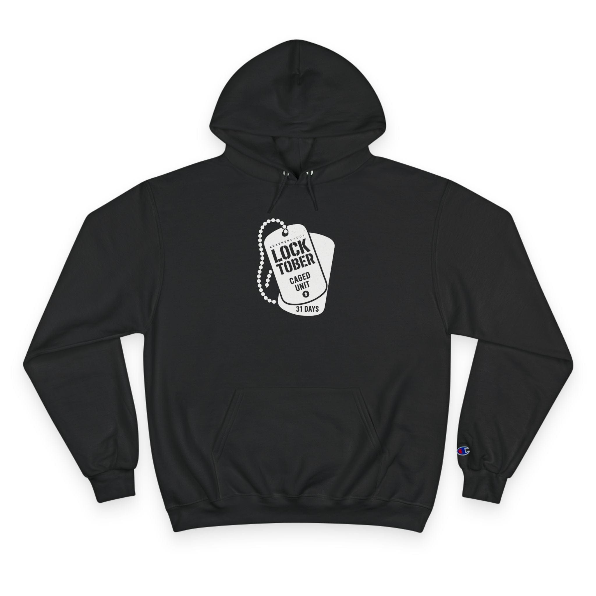 Hoodie Black / S Locktober Military Champion™ Hoodie – LockedBoy Caged Unit Edition LEATHERDADDY BATOR