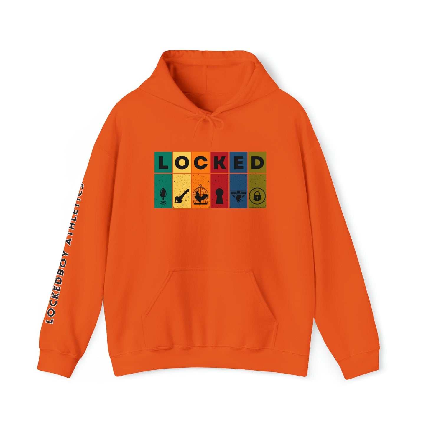 Hoodie Orange / S LOCKED Blocks Ultra-Comfort Hoodie - Lockedboy Athletics LEATHERDADDY BATOR