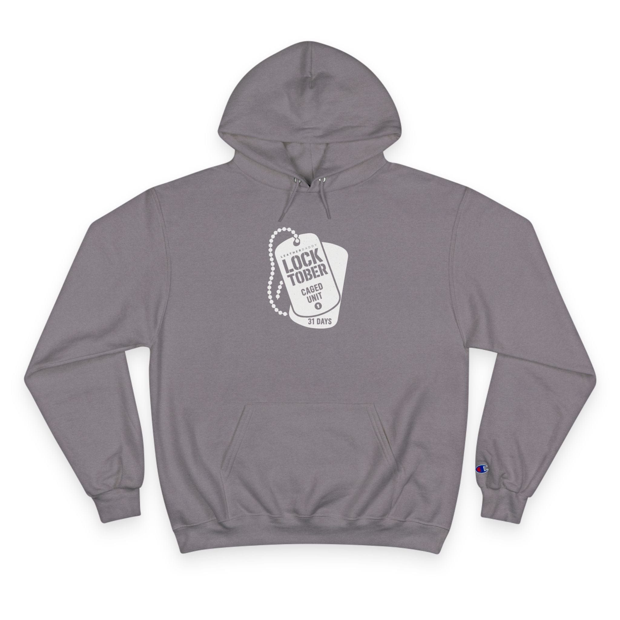 Hoodie Stone Grey / M Locktober Military Champion™ Hoodie – LockedBoy Caged Unit Edition LEATHERDADDY BATOR