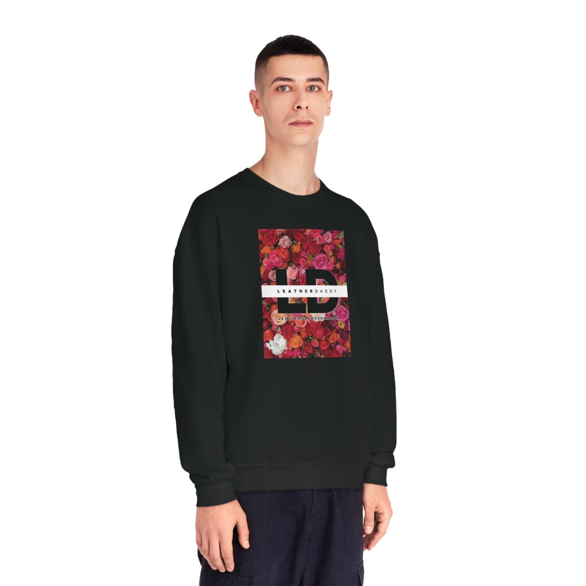 Sweatshirt Black / S LeatherDaddy Floral Crewneck Sweatshirt LEATHERDADDY BATOR