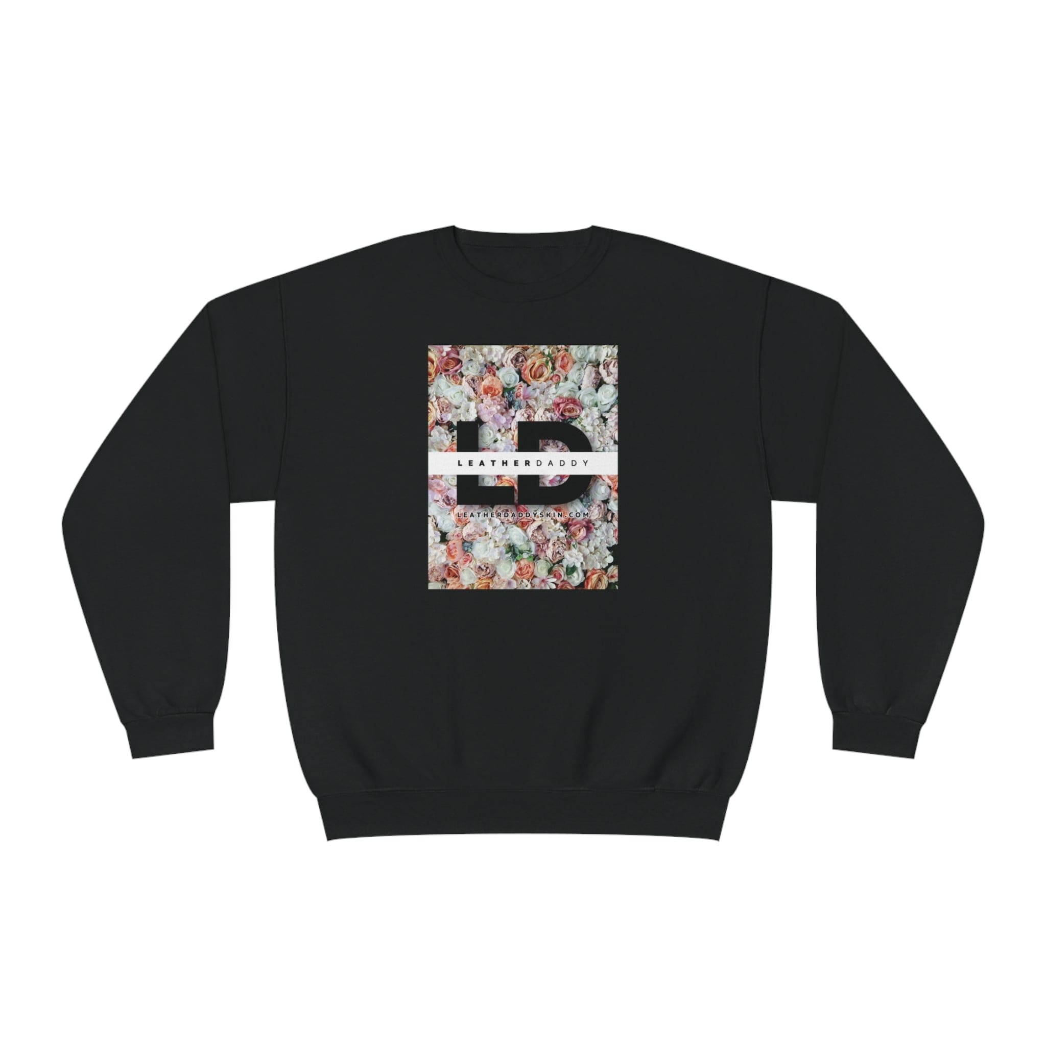 Sweatshirt Black / S LeatherDaddy Floral Crewneck Sweatshirt - Pinks/Oranges LEATHERDADDY BATOR