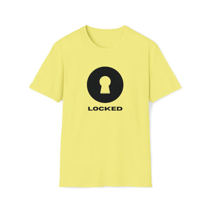 T-Shirt Cornsilk / S Boldly Locked - Lockedboy Athletics Chastity Tshirt LEATHERDADDY BATOR
