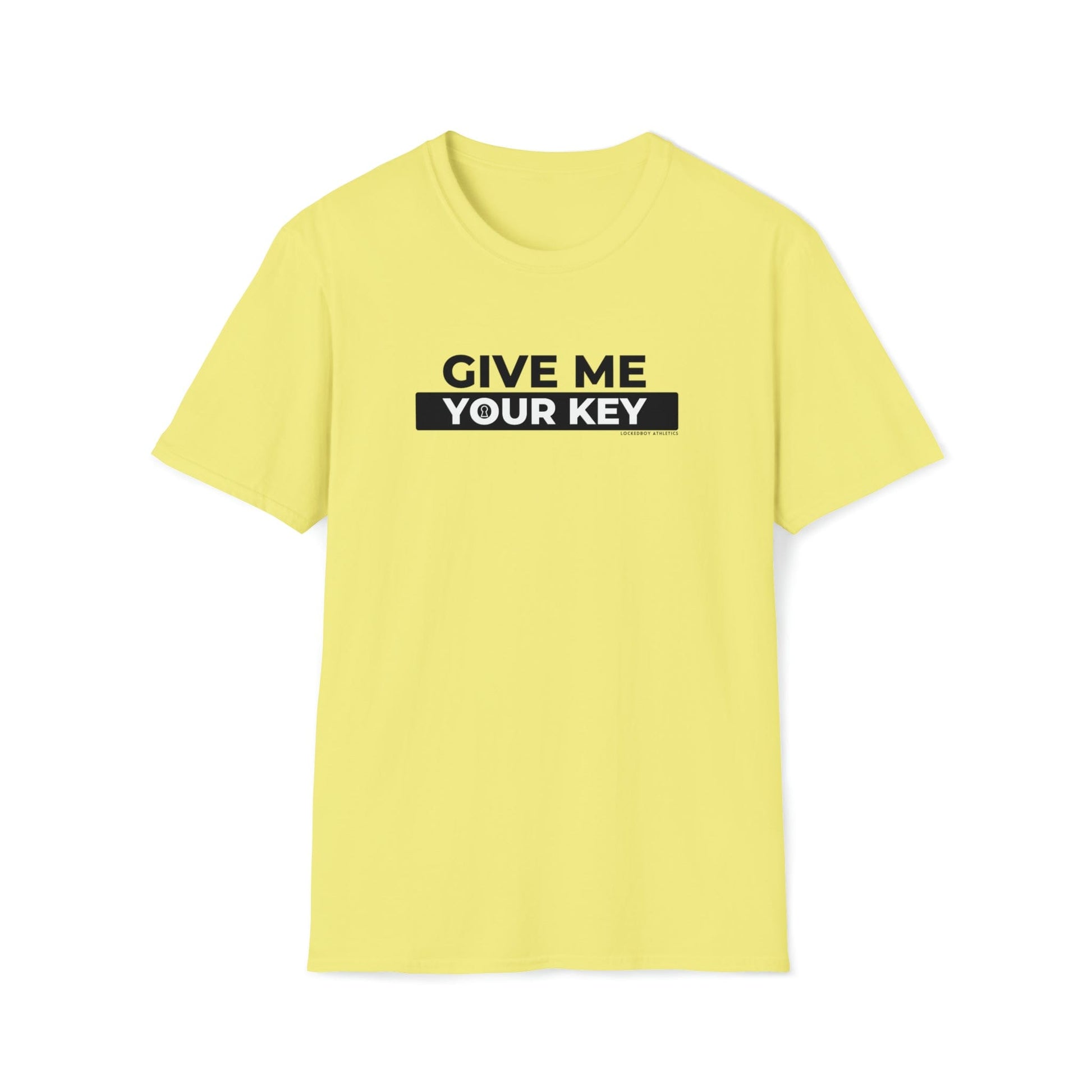 T-Shirt Cornsilk / S Give Me Your Key - Chastity Shirts by LockedBoy Athletics LEATHERDADDY BATOR