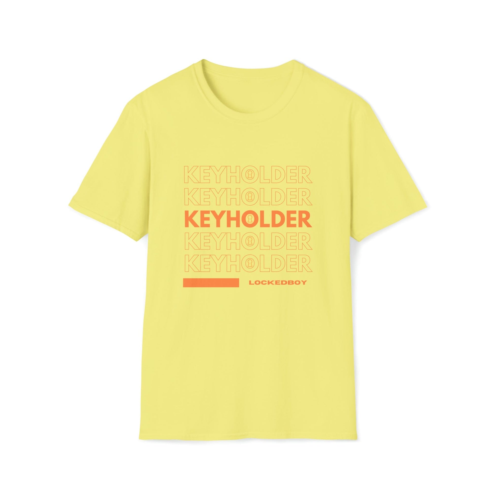 T-Shirt Cornsilk / S KEYHOLDER bag Inspo - Chastity Shirts by LockedBoy Athletic LEATHERDADDY BATOR