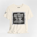 T-Shirt "ICE Supporters Do Not Belong in the Leather Community" Statement T-Shirt against fascism. ANTI-ICE. Abolish Ice. LEATHERDADDY BATOR