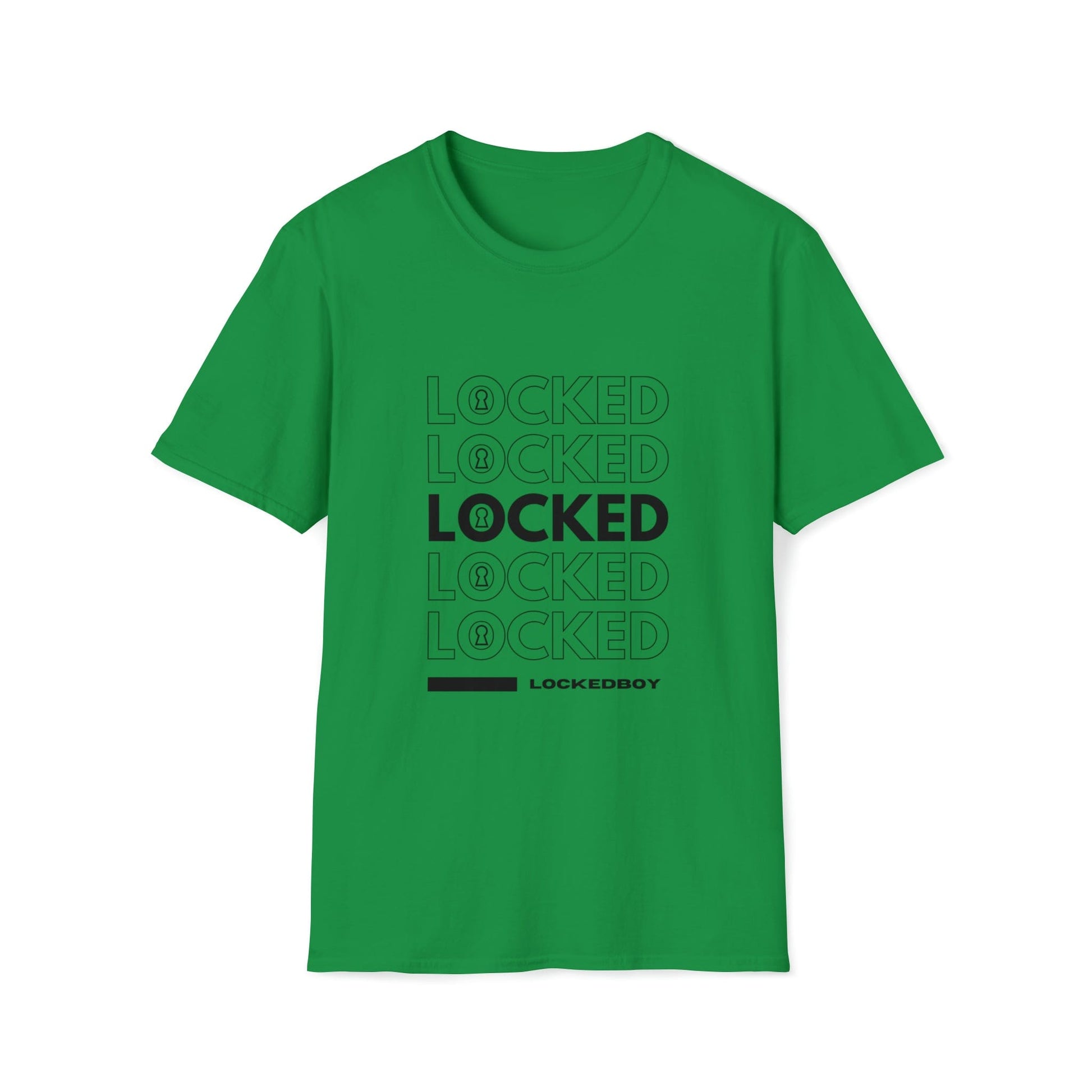 T-Shirt Irish Green / S LOCKED Inspo (black text) - Chastity Shirts by LockedBoy Athletics LEATHERDADDY BATOR