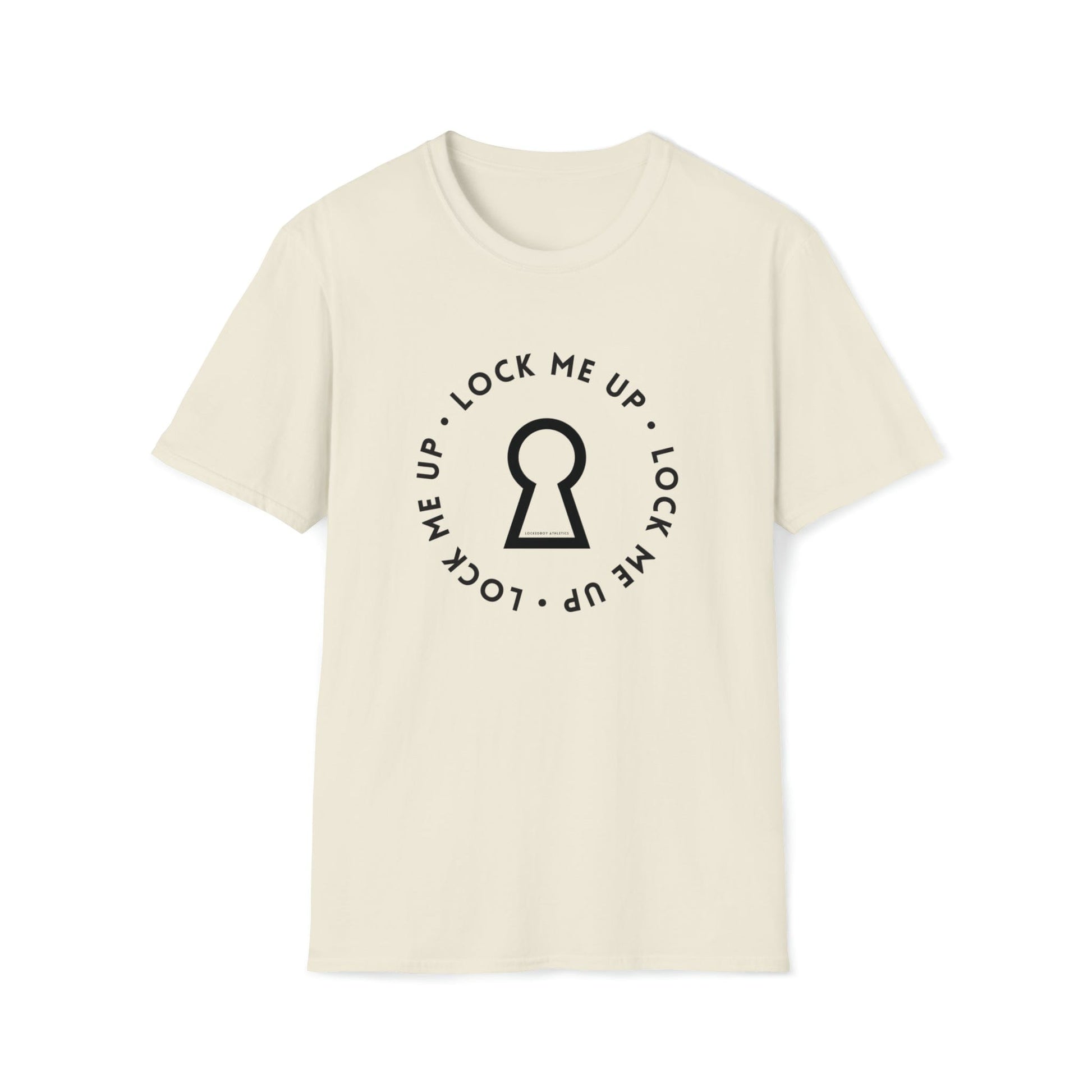 T-Shirt Natural / S Lock Me Up - Lockedboy Athletics Chastity Tshirt LEATHERDADDY BATOR