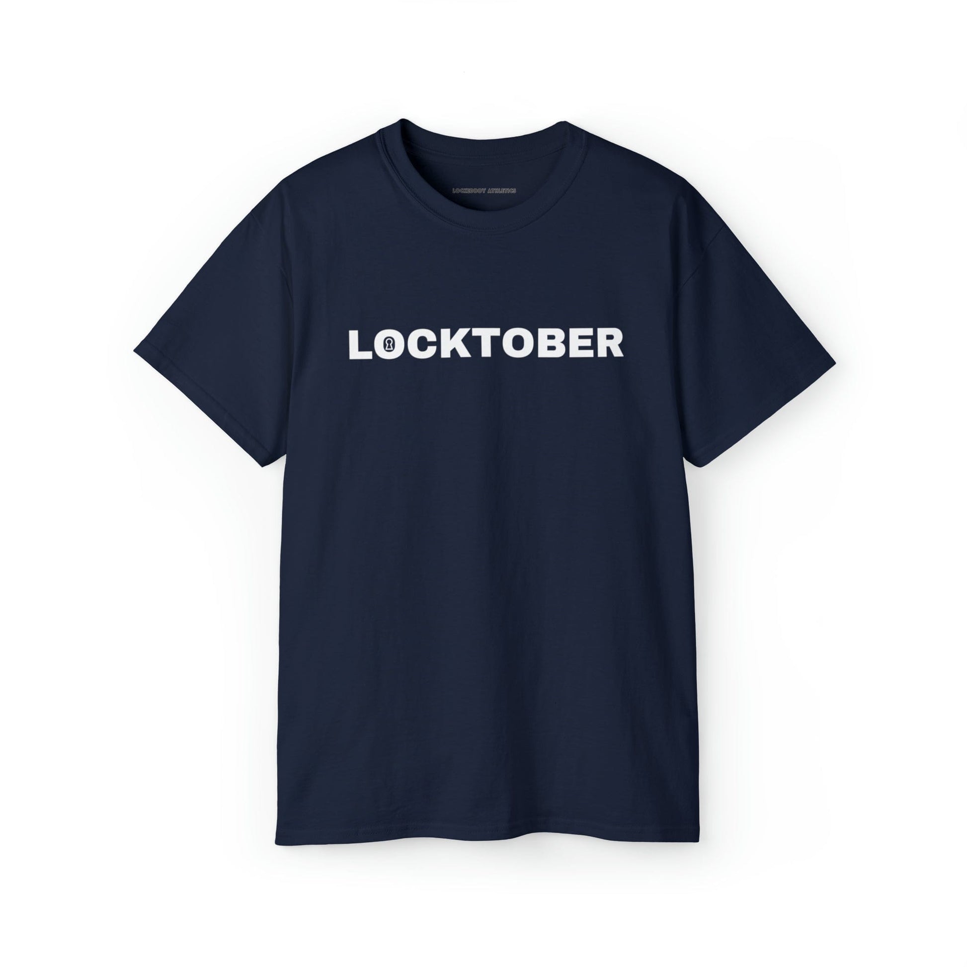 T-Shirt Navy / S Locktober Graphic Tee - Lockedboy Athletics Chastity T-Shirts LEATHERDADDY BATOR