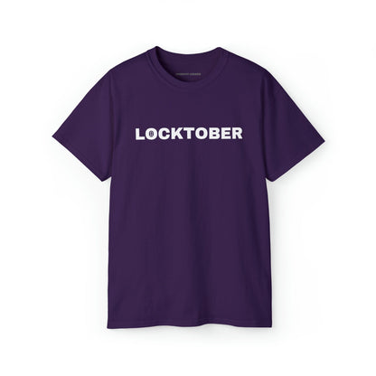 T-Shirt Purple / XL Locktober Graphic Tee - Lockedboy Athletics Chastity T-Shirts LEATHERDADDY BATOR