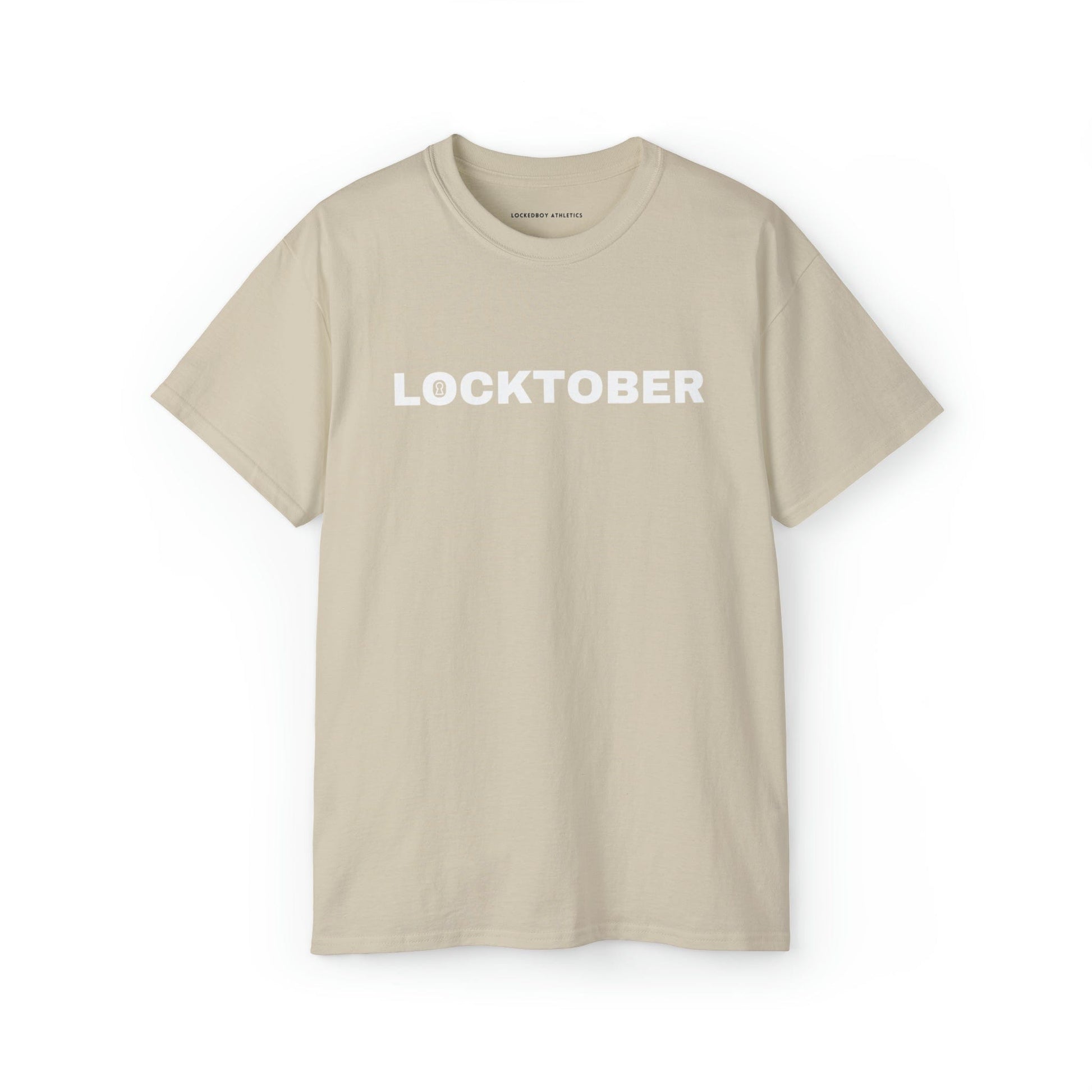 T-Shirt Sand / XL Locktober Graphic Tee - Lockedboy Athletics Chastity T-Shirts LEATHERDADDY BATOR