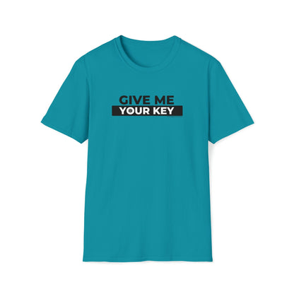 T-Shirt Tropical Blue / S Give Me Your Key - Chastity Shirts by LockedBoy Athletics LEATHERDADDY BATOR