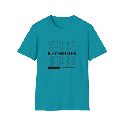 T-Shirt Tropical Blue / S KEYHOLDER bag Inspo - Chastity Shirts by LockedBoy Athletics LEATHERDADDY BATOR