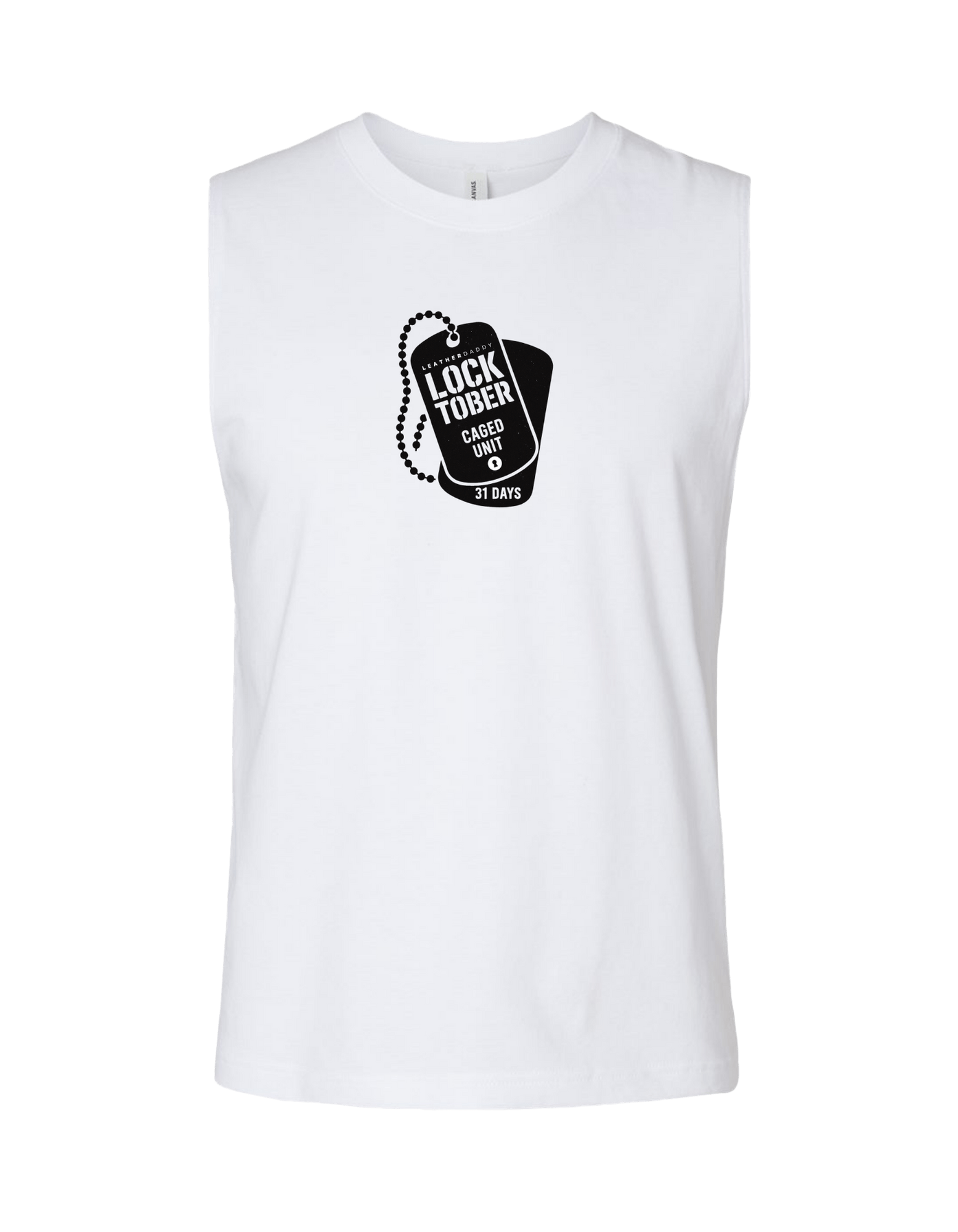 Tank Top Locktober Caged Unit Muscle Tank – Unisex Jersey Workout Tee for 31 Days of Discipline LEATHERDADDY BATOR