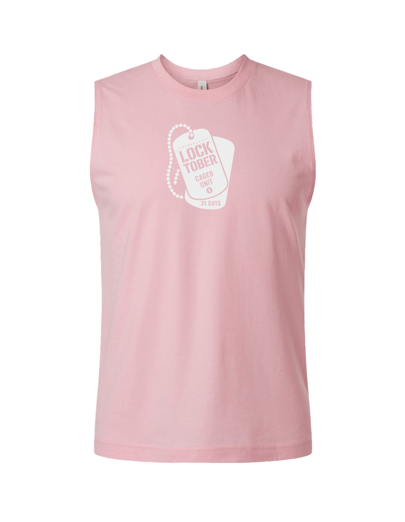 Tank Top S / Pink Locktober Caged Unit Muscle Tank – Unisex Jersey Workout Tee for 31 Days of Discipline LEATHERDADDY BATOR