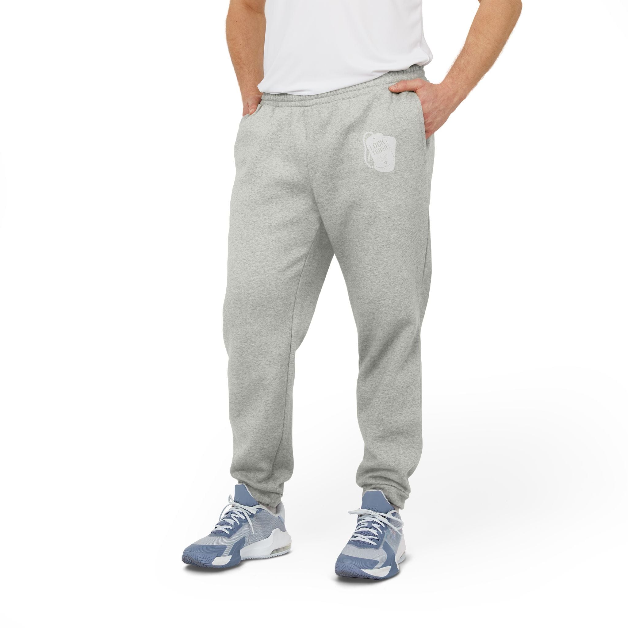 Trousers Locktober Caged Unit Adidas Joggers – Grey Sweatpants Season with a Visible Cage Line LEATHERDADDY BATOR