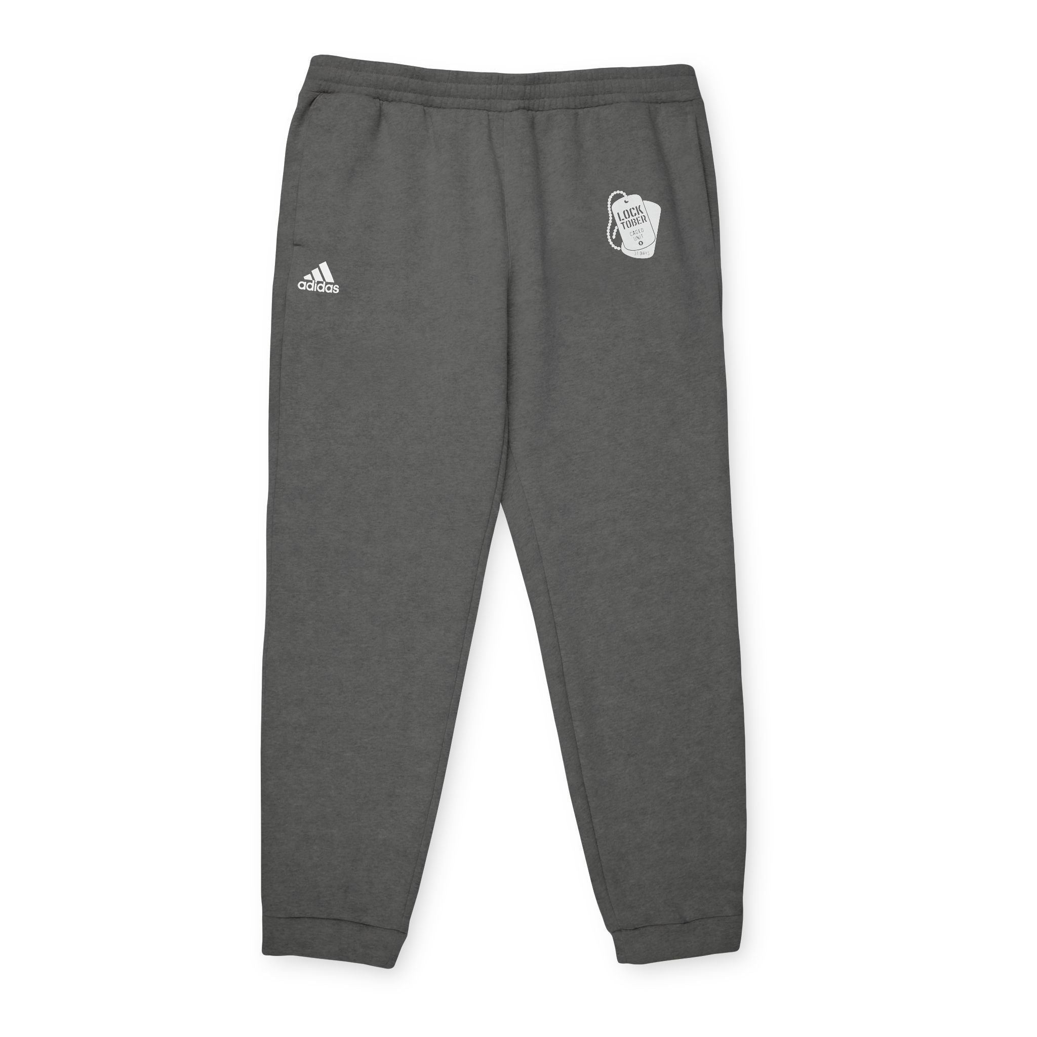 Trousers Locktober Caged Unit Adidas Joggers – Grey Sweatpants Season with a Visible Cage Line LEATHERDADDY BATOR