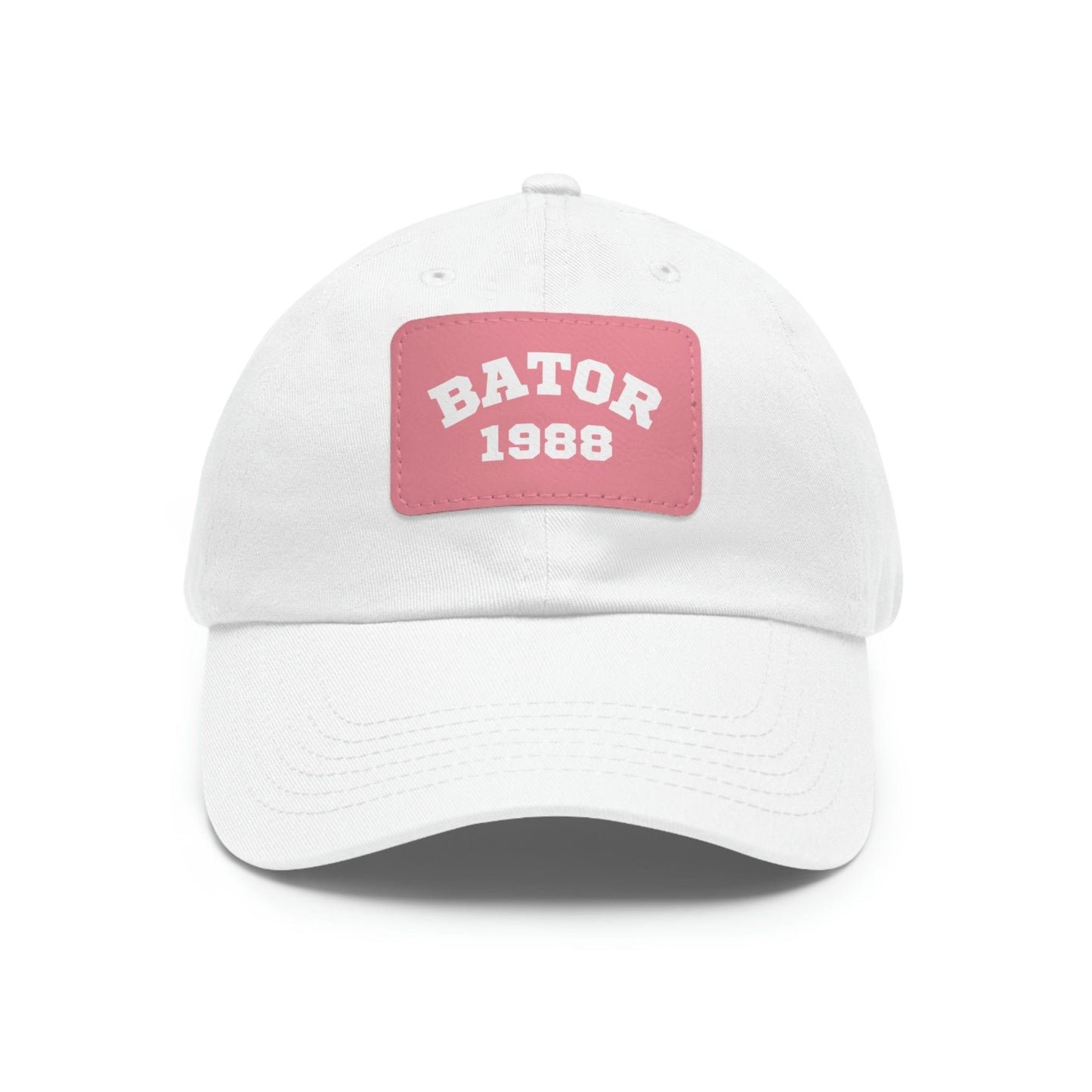 Hats White / Pink patch / Rectangle / One size OG Bator Dad Hat LEATHERDADDY BATOR