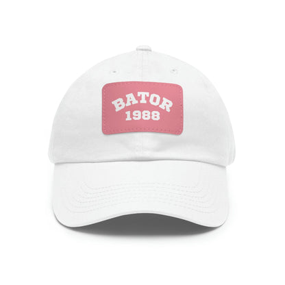 Hats White / Pink patch / Rectangle / One size OG Bator Dad Hat LEATHERDADDY BATOR