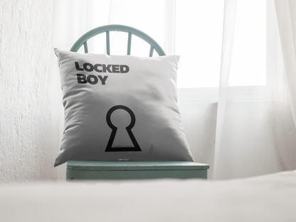 Home Decor 14" × 14" LockedBoy Faux Suede Square Pillow LEATHERDADDY BATOR