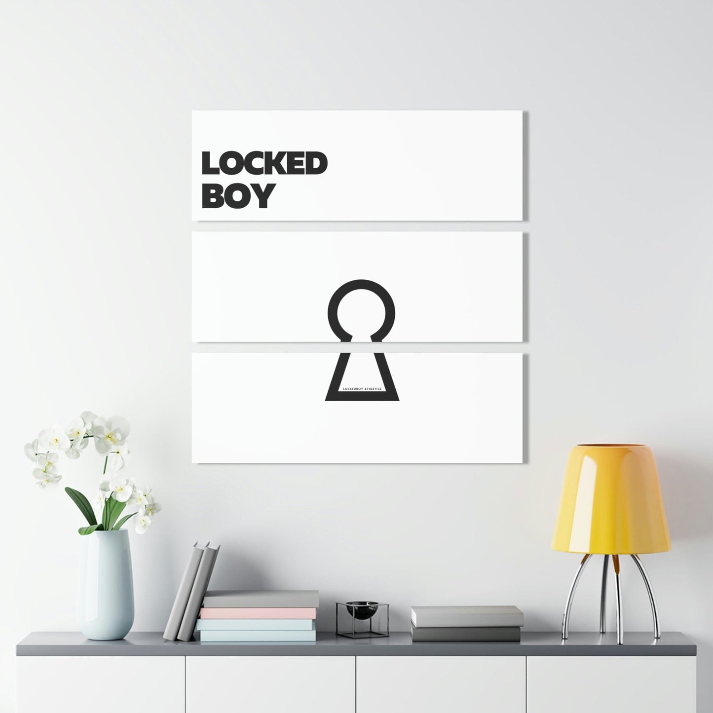 Home Decor 36" x 12" (Horizontal) / 0.25'' LockedBoy Triptych LEATHERDADDY BATOR